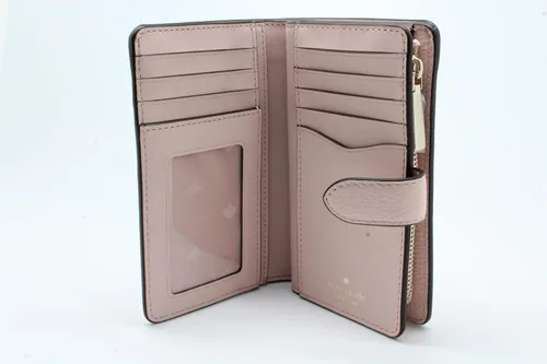 Miniatura 7 de Kate Spade Leila - Cartera plegable con compartimento mediano, color rosa ahumado, Rosa (Rose Smoke), Billetera plegable