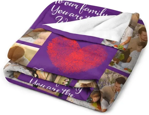 Miniatura 7 de Manta personalizada para el Día del Padre, regalo de hija, hijo, esposa, manta con imagen personalizada para papá, manta con imagen personalizada