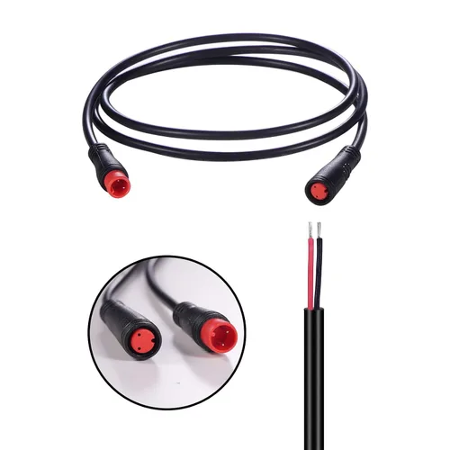 Miniatura 5 de Cable de extensión de 2 pines, 3 pines, 4 pines, 5 pines, 6 pines, 8 pines, 9 pines, enchufe impermeable, funciona para luz de bicicleta eléctrica