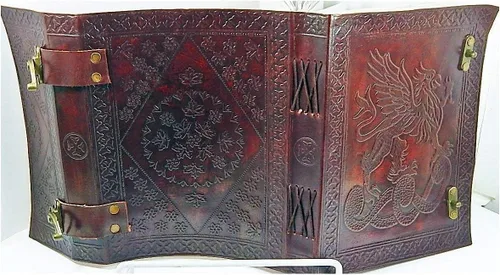 Miniatura 3 de Cuaderno de Diario de Cuero con Dragón con Papel Rayado - Diario de Calabozos y Dragones Cuaderno Libro de las Sombras Dnd para Hombres y Mujeres 6