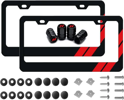 Miniatura 8 de Marco de matrícula de aluminio tricolor de 3 colores compatible con vehículo Toyota, camión, remolque, SUV. (Blanco Azul-01)