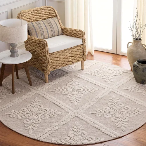 Miniatura 28 de SAFAVIEH Vermont Collection - Alfombra decorativa de 2 pies 3 pulgadas x 4 pies, color marfil, lana hecha a mano, ideal para zonas de alto tráfico