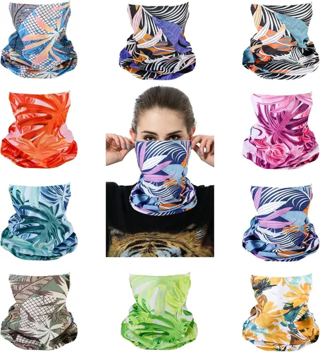 Miniatura 32 de Mascarillas de Polaina para el Cuello, Bufanda en Tubo, Bandanas Sin Costuras, Pañuelos para el Rostro, Cubierta Multiusos para la Cabeza