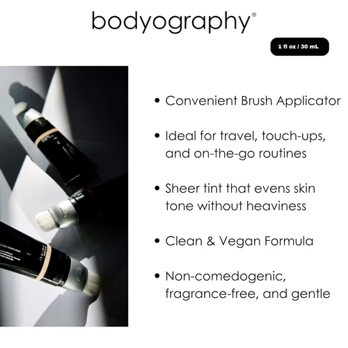 Miniatura 3 de Bodyography Sun Defense - Hidratante tintado, 1.5 onzas, tinte SPF ligero con ácido hialurónico y pigmentos minerales, cobertura hidratante y vegana