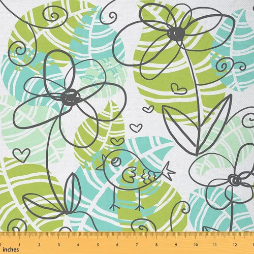 Miniatura 31 de Feelyou The Yard - Tela de flores Groovy de 1 yarda para niños de los años 70, diseño de flores hippie Groovy, tela bohemia para tapicería