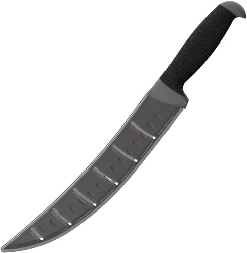 Miniatura 4 de Kershaw Cuchillo de filete curvo de 9 pulgadas, negro, hoja fija de acero inoxidable de 9 pulgadas, punta de hoja de punto de arrastre, incluye