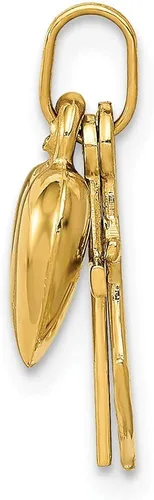 Miniatura 5 de Colgante con forma de cruz de oro amarillo de 14 quilates 0669 in x 0787 in