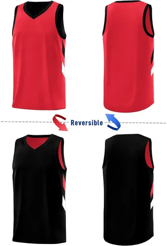 Miniatura 2 de KXK Camiseta de baloncesto reversible en blanco para hombre, uniforme de equipo, atlético, hip hop, camisetas de baloncesto S-4XL