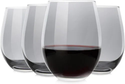 Miniatura 11 de LUXU Vasos sin tallo (juego de 2) de 20 onzas, copas de vino transparentes, vasos de whisky de cristal, copas de agua grandes, cristalería