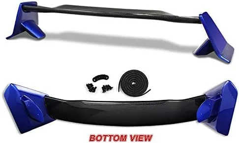 Miniatura 2 de EPARTS - 1 pieza de fibra de carbono para alerón trasero, alerón extendido, pintado azul, compatible con Honda Civic 4 puertas Sedan 2016-2021