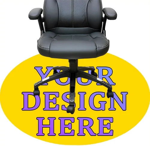 Miniatura 18 de Tapete redondo personalizado para silla de escritorio de oficina, diseño de tu propio logotipo de foto, texto, alfombrillas circulares