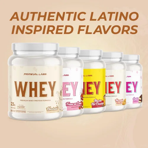 Miniatura 6 de Primeval Labs Pure Whey Protein Concentrate Crecimiento muscular y recuperación Fórmula fácil de mezclar Horchata 20 porciones