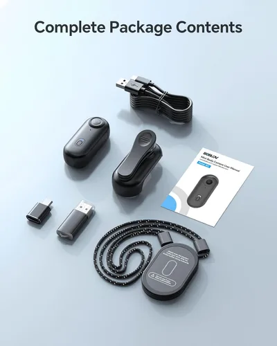 Miniatura 8 de BOBLOV Mini cámara corporal W4 4K, cámara portátil de 64 GB con clip giratorio de 360° y clip magnético, 120 minutos para grabación, fácil de usar