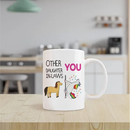 Miniatura 2 de kunlisa Taza de regalo para nuera, Taza de cerámica para nuera de 11 oz - Taza de café, leche y té, regalos para nuera de la madrastra y padrastro