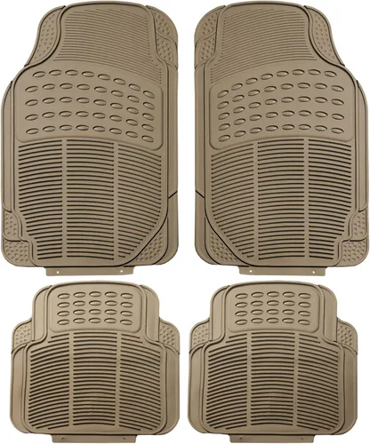 Miniatura 17 de FH Group Alfombrillas para Piso de Automóvil - Alfombrillas de Piso de Goma Resistente para Automóviles, Ajuste Universal Juego Completo, Gris