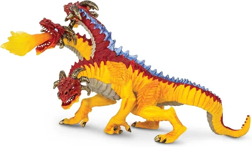 Safari Ltd. Figura de dragón de fuego – Figura detallada de modelo de 8.5 pulgadas de color vibrante, juguete educativo de fantasía para niños,