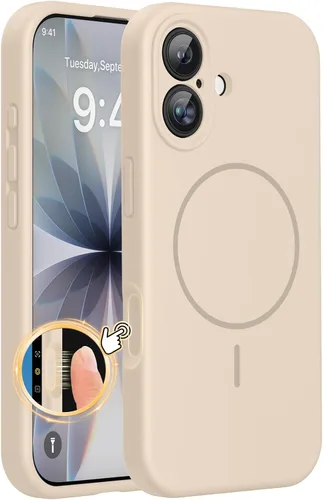 Miniatura 285 de Miracase Funda diseñada para iPhone 13, con protector de pantalla de vidrio templado, forro de microfibra suave antiarañazos, funda de goma
