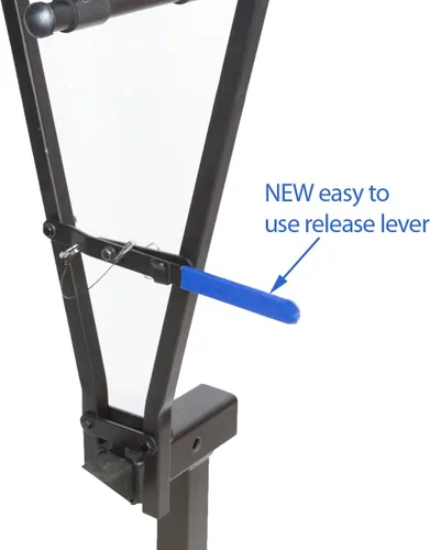 Miniatura 3 de Heininger Advantage Portabicicletas V-Rack para 2 bicicletas, remolque mientras transportas, cable bloqueable incluido, diseño compacto y plegable