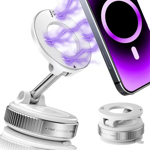 Miniatura 10 de snanlen Soporte magnético de teléfono mejorado al vacío de 360°, soporte magnético para teléfono para automóvil, soporte de teléfono con ventosa