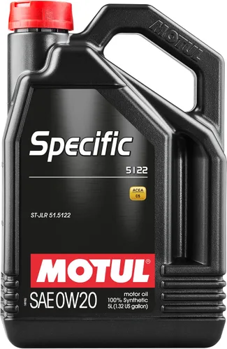 Miniatura 2 de Motul Aceite de motor sintético completo específico 5122 0W-20 OEM aprobado STJLR.51.5122 para Jaguar Land Rover 3.0L V6 5.0L V8 arranque en frío