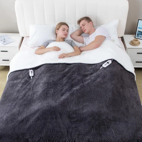 Miniatura 10 de Manta Térmica Eléctrica de Sofá - 50" x 60" Manta Térmica de Jacquard Suave y Acogedora con 4 Niveles de Calor y 4 Horas de Apagado Automático