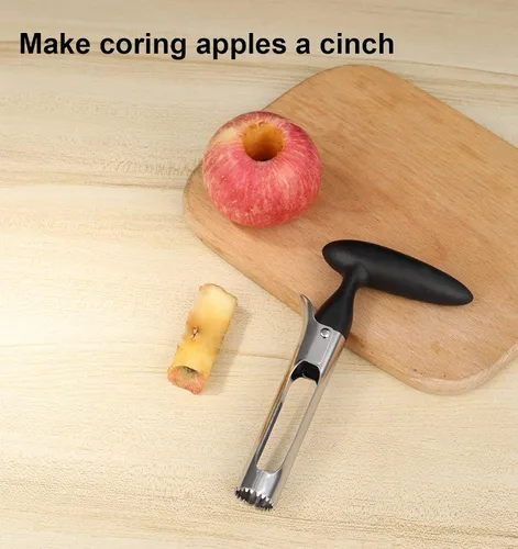 Miniatura 6 de Pequeña herramienta descorazonadora de manzana, accesorios de cocina de acero inoxidable, removedor de núcleos de frutas para descorazonar, peras