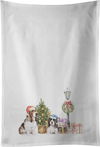 Miniatura 12 de Caroline's Treasures CK8100WTKT - Juego de 2 toallas de cocina con diseño de bulldog francés con diseño de país de las maravillas navideñas