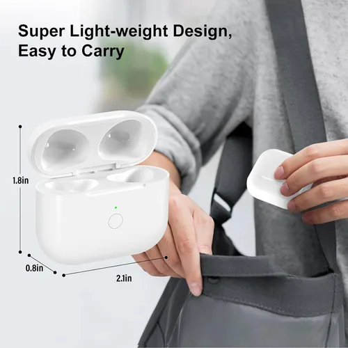 Miniatura 6 de Funda de carga inalámbrica compatible con AirPod de 4ª generación, funda de cargador Air Pod 4 de repuesto con botón de sincronización
