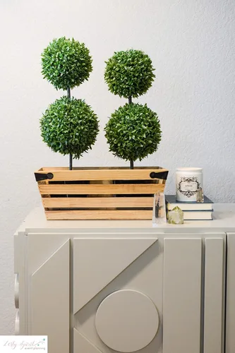Miniatura 2 de Admired By Nature Maceta de madera natural, caja rectangular de madera de 6 x 13 pulgadas de largo, para jardines, plantas, decoración del hogar