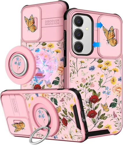 Miniatura 59 de Funermei Funda para teléfono Samsung Galaxy A15 5G - [2 en 1] Funda para teléfono de mujeres lindas chicas, diseño femenino de mariposa negra
