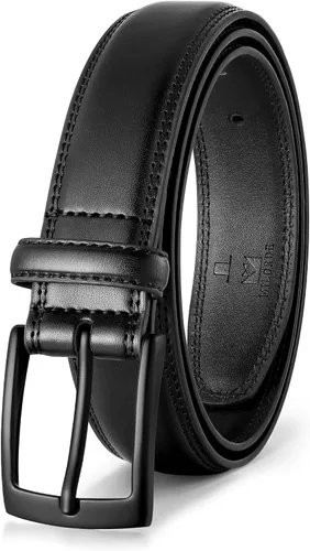 Miniatura 11 de MILORDE Cinturón de vestir de cuero genuino para hombre, hecho a mano, 100% cuero de vaca, diseños clásicos y modernos para trabajo, negocios y uso