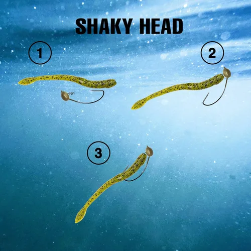Miniatura 6 de Reaction Tackle Tungsten Shaky Head Jigs for Bass Fishing - Premium Fishing Hooks, Ideal Shaky Head Jig to Catch Big Bass and Other Fish - (5-Pack)