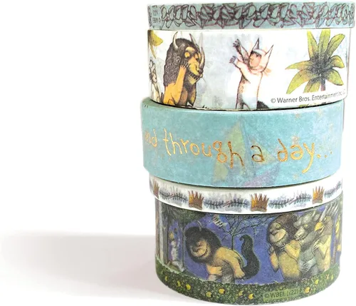 Miniatura 5 de Paper House Productions Where the Wild Things are - Juego de 2 rollos de cinta washi decorativa para álbumes de recortes y manualidades, personajes