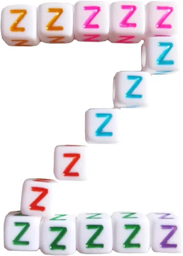 Miniatura 6 de Xeahung 200 cuentas de letras acrílicas cuadradas multicolor para hacer joyas, llaveros de bricolaje, collares, pulseras, decoraciones