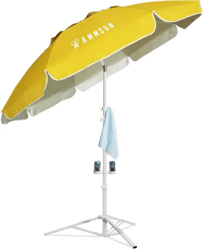 Miniatura 8 de AMMSUN Sombrilla de Sombra, Paraguas Portátil Premium con Soporte, Toldo Independiente Ligero de 6.5 pies para Juegos Deportivos, Protección Solar