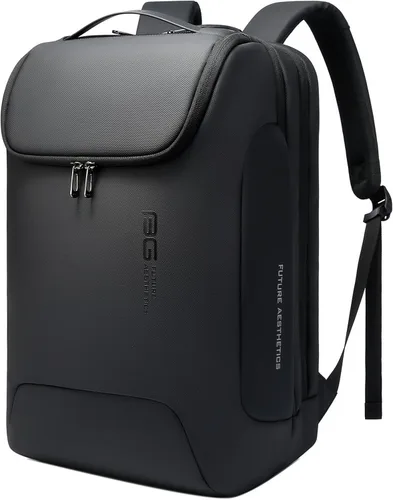 Miniatura 10 de BANGE Mochila antirrobo con puerto de carga USB, mochila de negocios ligera para hombres y mujeres.., Negro, Computadora portátil
