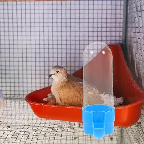 Miniatura 6 de Generic Comedero de agua para pájaros, 2 unidades, dispensador de alimentos para pájaros y mascotas, dispensador de agua automático suspendido