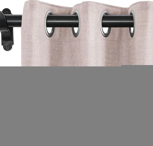 Miniatura 51 de Fcosie Cortinas opacas de lino 100 % opacas de 50 pulgadas de ancho x 63 pulgadas de largo, paneles de cortina con ojales para sala de estar