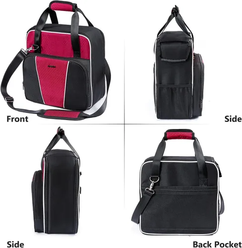 Miniatura 4 de BAGSPRITE Bolsa de viaje para cafetera Keurig K-Express y K-Iced con múltiples bolsillos, correa para el hombro y asa superior, compatible