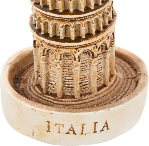 Miniatura 5 de Amosfun Mini torre inclinada de Pisa, estatua de resina para acuario, decoración de acuario, caja de almacenamiento de escritorio, adorno de pecera