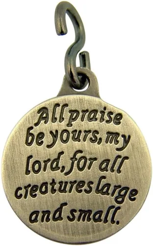 Miniatura 2 de Religious Gifts Medalla de collar de San Francisco de Asís de peltre, 1 pulgada