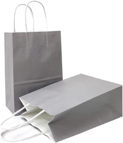 Miniatura 34 de AZOWA Bolsas de regalo Mini bolsas de papel kraft con asas (6 x 4.3 x 2.4 pulgadas, color morado claro, 50 unidades)
