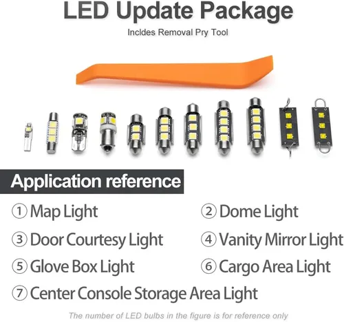 Miniatura 9 de nsautolighting - Juego de 17 bombillas LED para interior de Pilot de Hon'da Pilot 2016 2017 2018 2019 2020 2021 2022, bombillas LED interiores súper