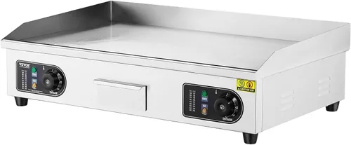 Miniatura 9 de VEVOR Plancha Eléctrica Comercial, Parrilla Plana de Encimera de 2800W, Temperatura Ajustable de 122℉-572℉, Parrilla de Acero Inoxidable de 29
