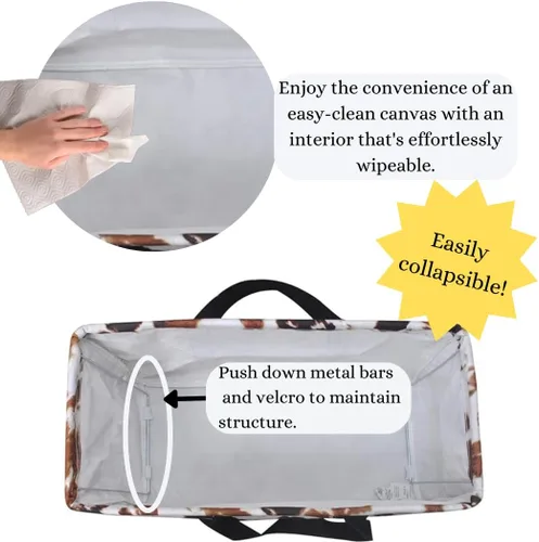 Miniatura 13 de NGIL Bolsa de comestibles reutilizable extra grande plegable de gran tamaño para comestibles, almacenamiento, picnic, playa, Bronco-negro occidental