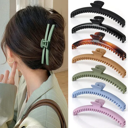 Miniatura 27 de Pinzas para el cabello grueso, paquete de 4 pinzas de gelatina extra grandes para mujeres, accesorios para el cabello de 4.75 pulgadas para mujeres