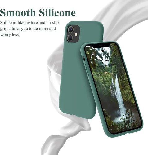 Miniatura 3 de OTOFLY Funda para iPhone 11, funda para teléfono 11, delgada, a prueba de golpes, antihuellas, forro de microfibra antiarañazos, funda protectora