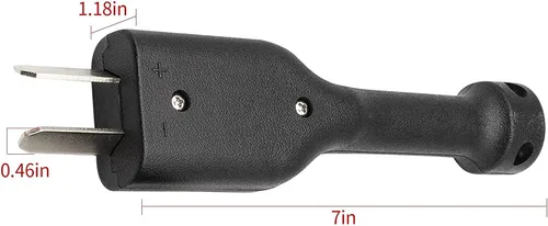 Miniatura 4 de Crow Foot 2 Prong Charger Plug para Yamaha 36 Volt Golf Carts Powerwise Conector DC Plug, E-Way Receptáculo para piezas de carrito de golf