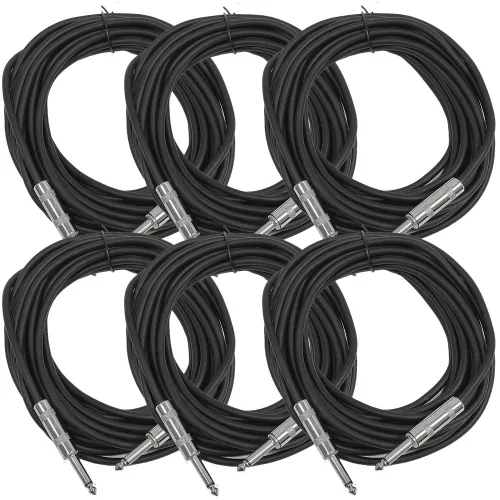 Miniatura 33 de Seismic Audio Cables de guitarra para altavoces, cables de guitarra TS de ¼ pulgadas, 3 pies, multicolor, paquete de 6 Color múltiple