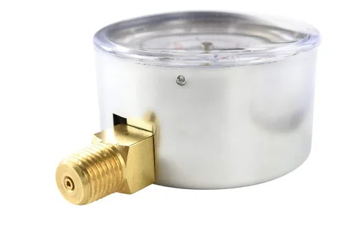 Miniatura 6 de Medidor de cápsula de baja presión de diafragma, esfera de 2-1/2", rango de 5 PSI, montaje inferior NPT de 1/4", caja de acero cromado, internos
